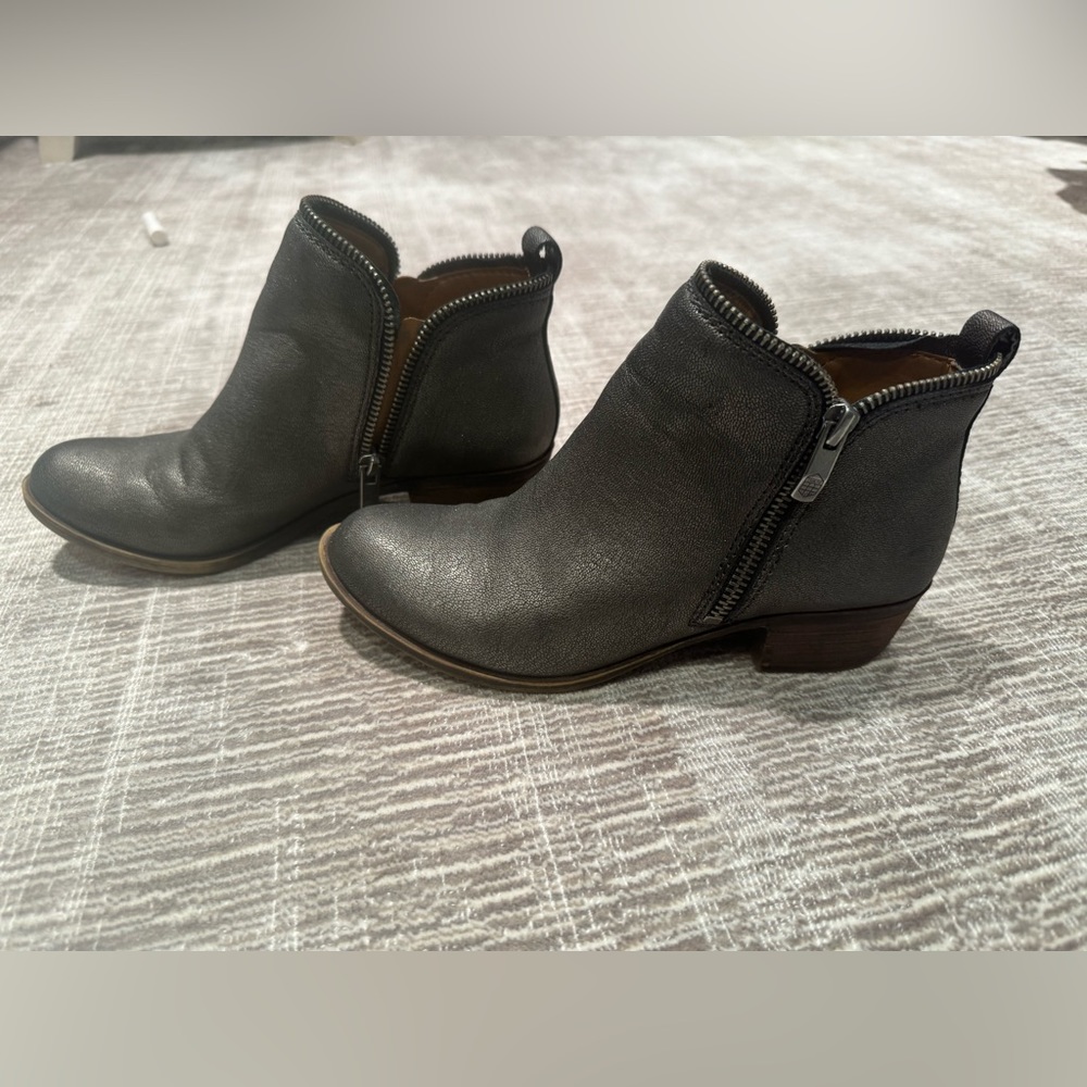 Vince Camuto grayish silver low boots. Size 5 1/2